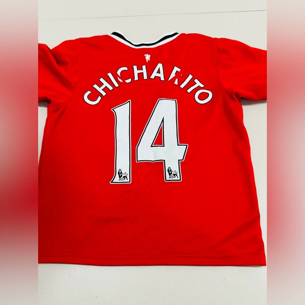 CHICHARITO Manchester United 2011 2012 Home Shirt Soccer Jersey Nike Kids Sz S‎